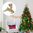 thumbnail image 6 of DiMaddie 12pcs Golden Christmas Tree Reindeer Topper Xmas Glitter Elk Figurine, 6 of 6
