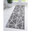 thumbnail image 3 of Unique Loom Matrix Trellis Collection Area Rug - Geometric (2' 7" x 13' Runner Gray/Ivory), 3 of 3