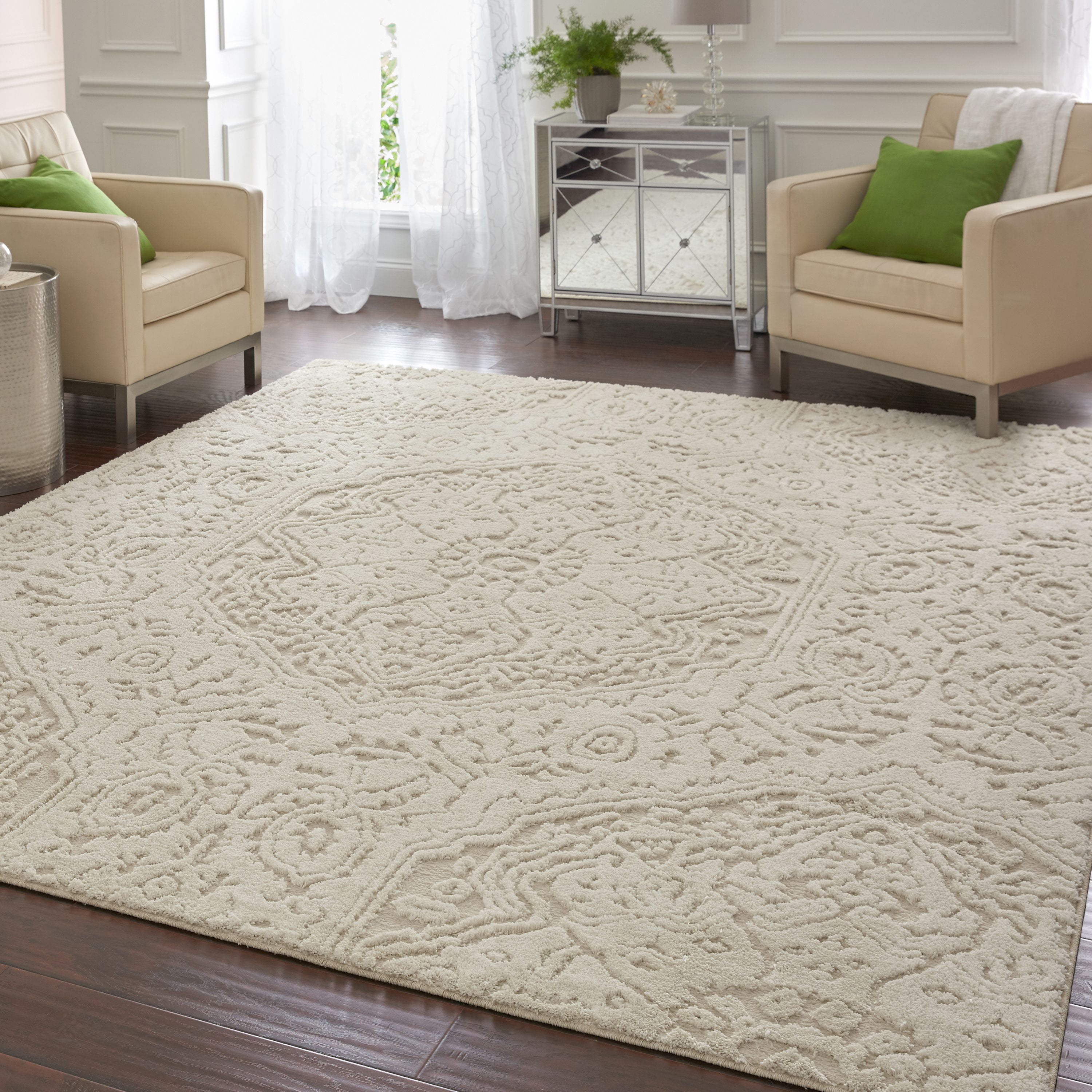 Mohawk Home Francesca Farmhouse Area Rug Cream 8 X 10 Walmart Com Walmart Com