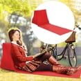 thumbnail image 2 of Leodye 1PCS Foldable Beach Cushion Inflatable Lounger Flocking Fabric for Beach Camping and Backyard Use -54.33x18.9x18.9in, 2 of 6