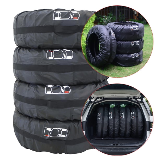 Juego de 4 piezas por pieza de cubierta de neumático de coche multicolor, accesorios para automóviles con estilo para automóviles Vehículos, repuestos y accesorios Mis signo rojo banda negra S Speravity VI000114-01