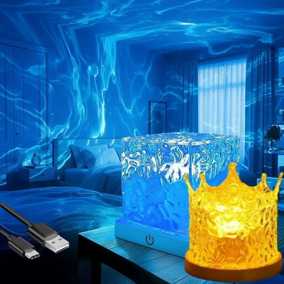 Aurora Borealis Night Light Projector for Kids Room - 3/16 Colors Ambient Dynamic Wave Cube Lamp with Remote for Bedroom, Nursery, Living Room, Class Decor