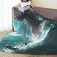 thumbnail image 6 of Vsdgher Surfing Shark Ultra-Soft Micro flannel Blanket Throw Blankets for Couch Sofa, Bed (4 sizes)-50"x40", 6 of 7
