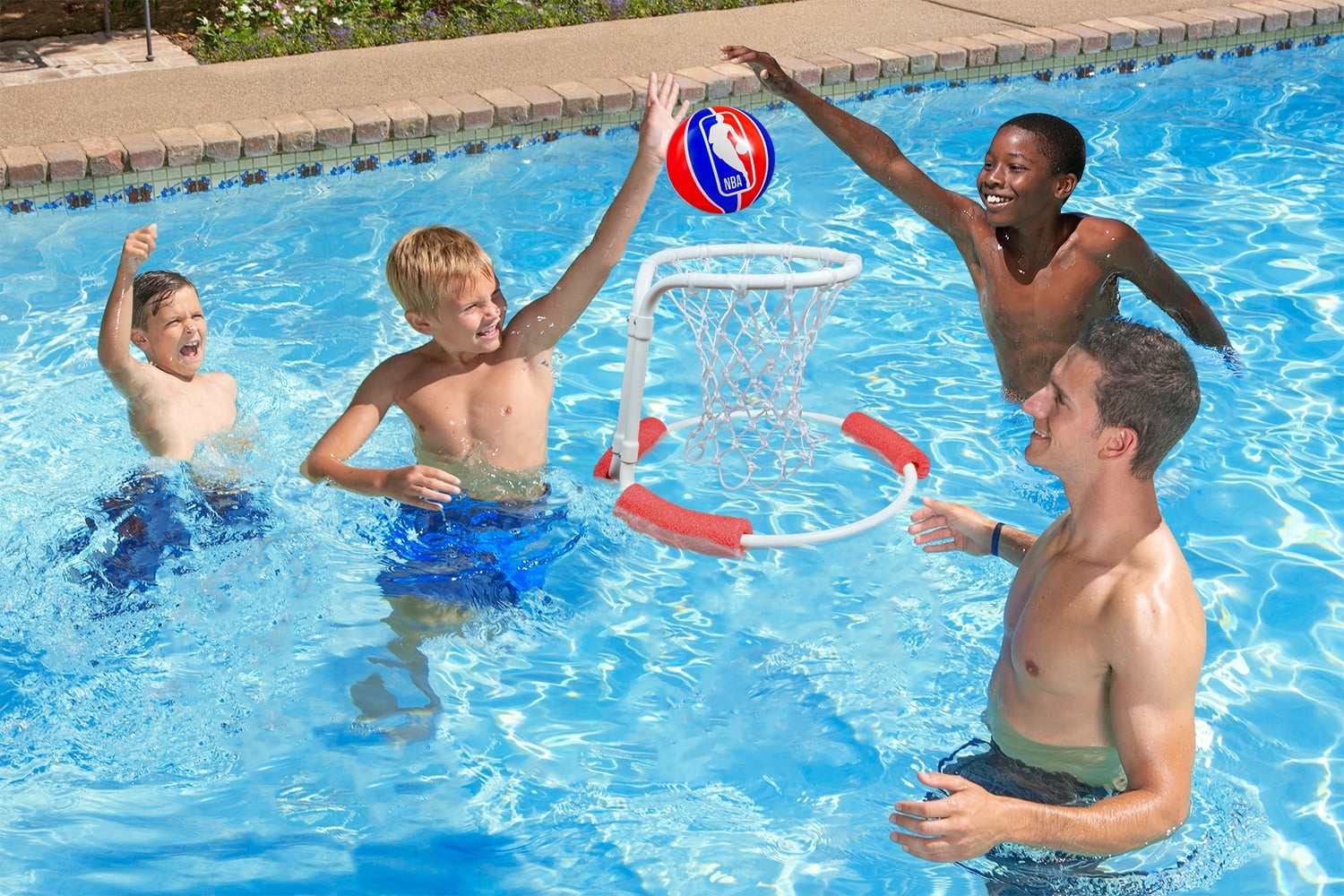 Poolmaster NBA Floating Water Basketball Game With Game Ball for In Ground and Above Ground Swimming Pools