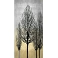 thumbnail image 2 of Bennett, Kate 14x24 Gold Ornate Wood Framed with Double Matting Museum Art Print Titled - Trees on Silver and Gold II, 2 of 4