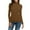 Brown, variant on Fgnfyis Long Sleeve Tops for Women Casual Solid Turtleneck Blouse Tops Shaping Fit Stretchy Layer Tee Shirts Womens T Shirts White XL