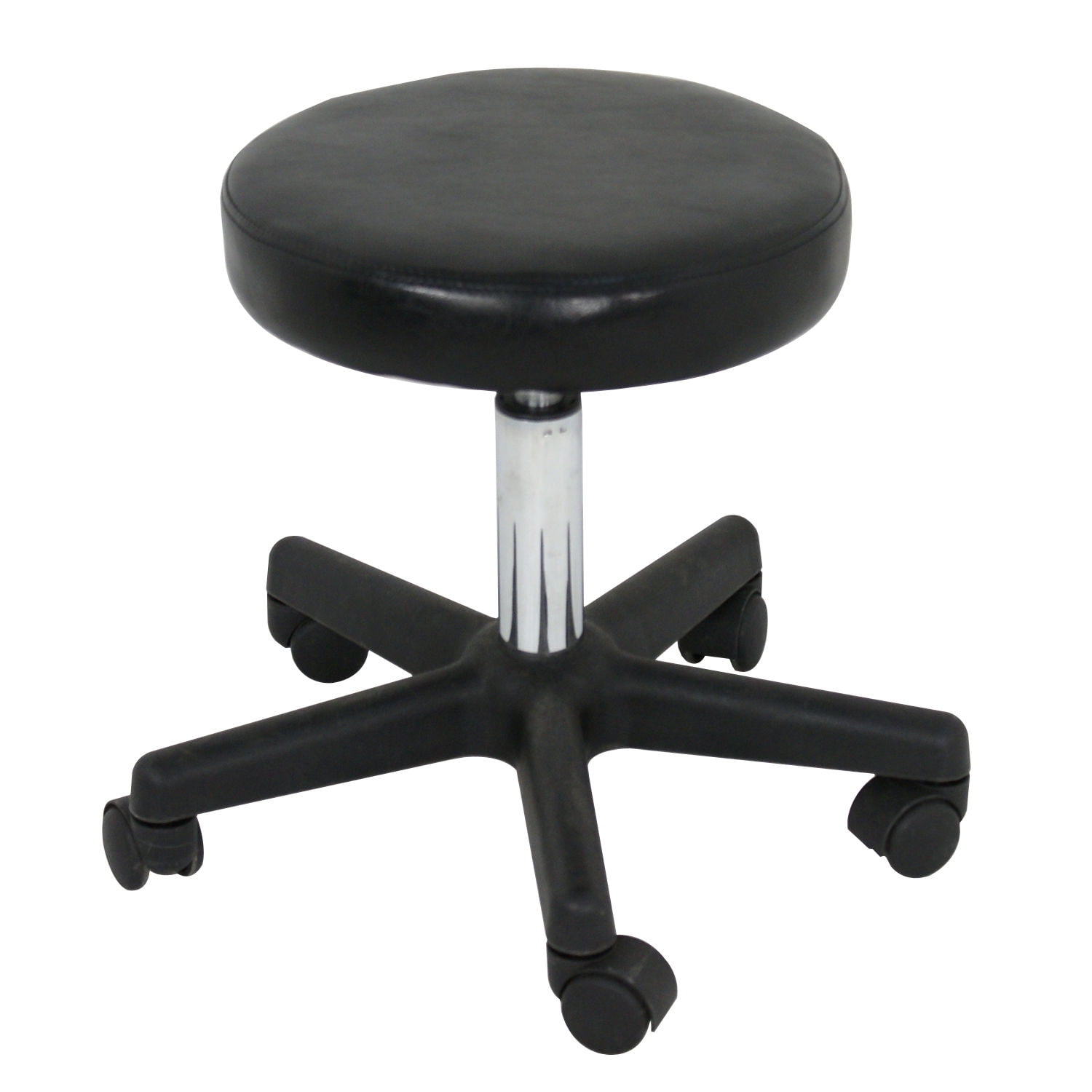 ZENY Adjustable Hydraulic PU Leather Rolling Swivel Salon Stool Chair, 250 lb. Capacity, Black
