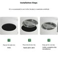 thumbnail image 4 of Langgg Simple Trash Grommet Embedded Countertop Bin Cover 430 Round Small Stainless Steel Recessed Trash 19.5-22CM, 4 of 6