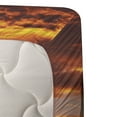 thumbnail image 3 of Ambesonne Hawaiian Fitted & Top Sheet Set with Sham, Beach Sunset Coast, Dark Orange Orange, 3 of 4