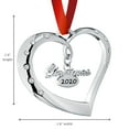 thumbnail image 2 of Klikel Christmas Ornament 2020 - Silver Christmas Ornament - Ornament 2020 - Heart With Hanging Pendant - Studded With Crystals - Non-tarnish Metal, 2 of 5