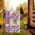thumbnail image 2 of Purple Pumpkins Garden Flag Welcome Fall Thanksgiving Day Pumpkins for Outside Party Fall Thanksgiving Day Holiday Gift for Friends Of Purple Lovers Farmhouse Decoration 12.5x18, 2 of 6