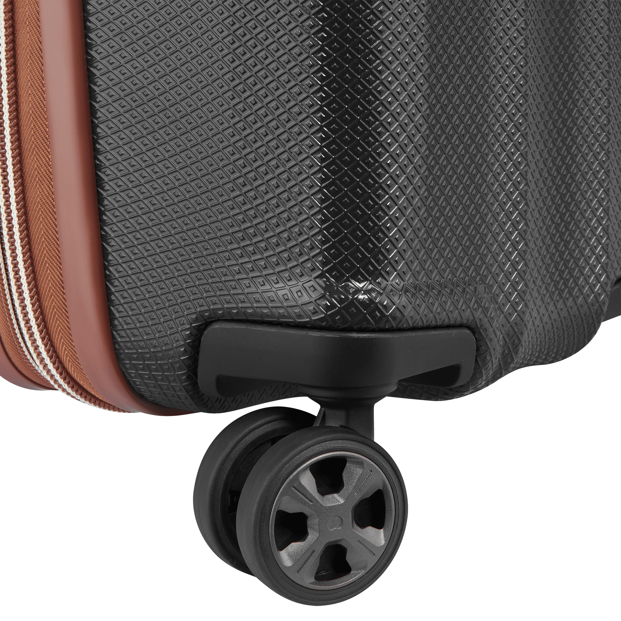 DELSEY PARIS Carrousel 24" Medium Checked Hardside Expandable Spinner Luggage, Black