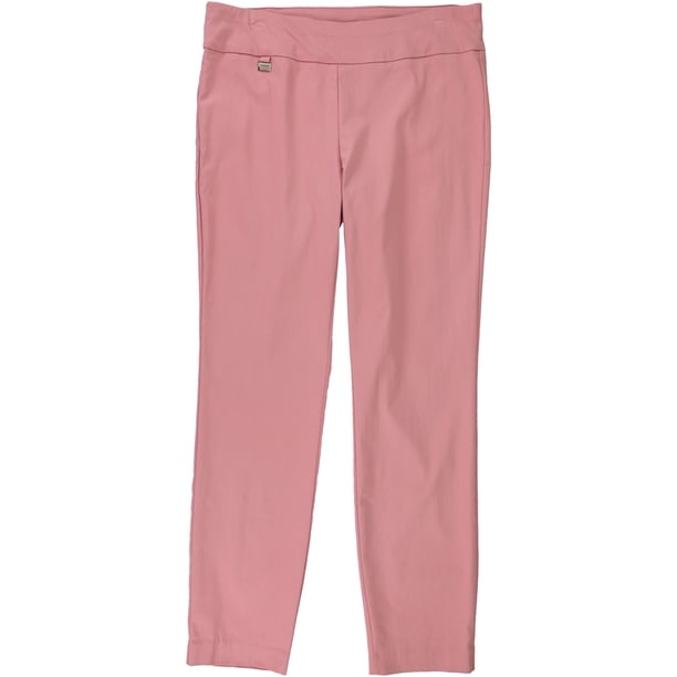Alfani Womens Pull-On Casual Cropped Pants, Rosa, 10 Alfani recortado