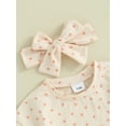 thumbnail image 6 of Suealasg Toddler Baby Girls Summer 2Pcs Clothes 3M 6M 12M 18M 24M Short Sleeve Floral Print T-shirt Tops+ Elastic Waist Shorts +Headband Set Infant Newborn Girls Casual Shorts Sets, 6 of 9