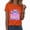 Orange, variant on TOWED22 Halloween T Shirt Women Crew Neck Short Sleeve Awareness Ribbon T Shirts - Bow Ghost Graphic Print Loose Top Funny Fashion Clothes(Orange,L)