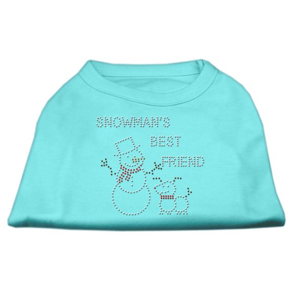 Christmas Pet Dog Cat Shirt Rhinestone, "Snowman's Best Friend"