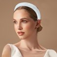 thumbnail image 2 of Ofertas Únicas 1 Pc Diadema Ancha Jacquard Retro Elegante para Mujeres 6.30"x5.71" Azul Claro, 2 of 3