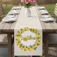 thumbnail image 4 of Yellow Lemon Table Runner 90 Inches, Farmhouse Summer Fruit Leaves Plants Bed Runner Dresser Scarves Tabletop for Indoor Outdoor Parties/Ceremony/Banquet, 13" x 90", 4 of 9