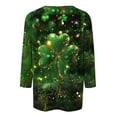 thumbnail image 4 of FDGIU ‌‌‌‌Women's St. Patrick's Day T-Shirt - Short Sleeve Crew Neck Shamrock Graphic Tee, 4 of 5