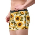 thumbnail image 2 of Kdxio Men's Boxer Briefs with Scottish Plaid Sunflower Print - Comfortable and Breathable Underwear for Everyday Wear, 2 of 5