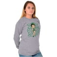thumbnail image 5 of Betty Boop St Patricks Day Clovers Women's Long Sleeve T Shirt Brisco Brands S, 5 of 6