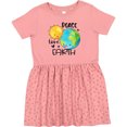 thumbnail image 3 of Inktastic Earth Day Peace Love Earth Girls Toddler Dress, 3 of 5