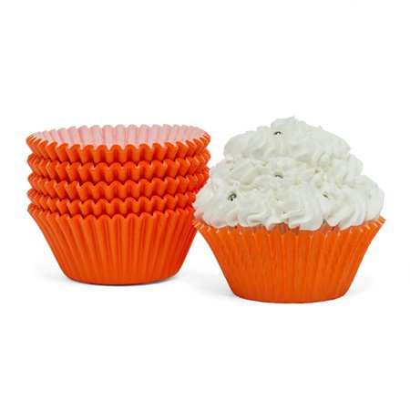 

200ea - 2 X 1-1/4 Orange Grease Proof Cupcake Baking Cup | Diameter - 2 by Paper Mart