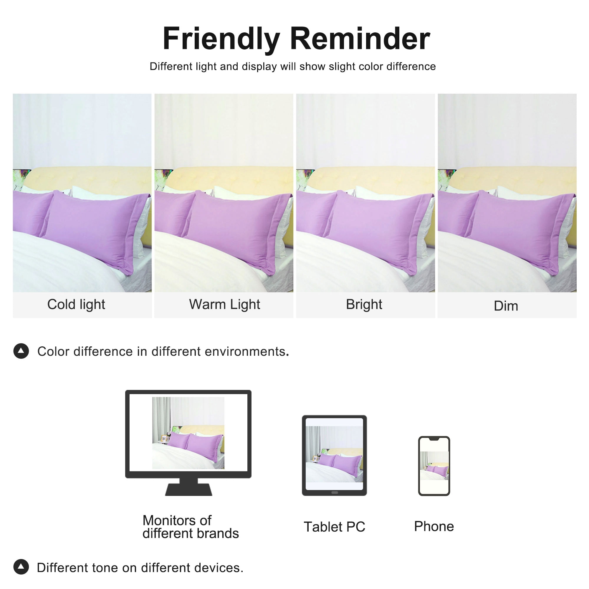 Unique Bargains Pillowcases Soft Microfiber Pillow Shams Set of 2 Standard Lavender