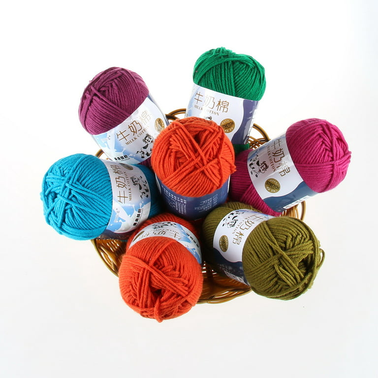 12pcs/set Hot Sale Multi Color Cotton Silk Knitting Yarn Soft Warm