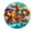 FFclock017, variant on ZXCXRQFa Spring Colorful Flowers Wall Clocks for Living Room Decor,Kitchen Clocks Wall Battery Operated - 10 Inch Round Bathroom Wall Clock Silent Non-Ticking