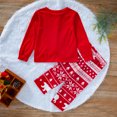 thumbnail image 4 of GRNSHTS Matching Family Pajamas Sets Printed Christmas PJ's Long Sleeve Tee and Pants Home Loungewear (Red,Dad M), 4 of 9
