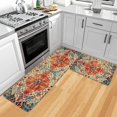 thumbnail image 4 of Kitchen Mats for Floor Set of 2 Pieces Bohemian Floral Medallion Country Vintage Kitchen Rugs and Mats Non Skid Washable Kitchen Floor Mat(17" Wx30 L+17" Wx 47" L), 4 of 6