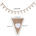 thumbnail image 5 of Bandera De Boda Guirnalda Empavesado De Yute Rústico Bandera Triangular Blanco, 5 of 5