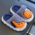 thumbnail image 3 of Boys Girls Cozy Soft Winter Slippers Warm Plush Winter Cotton Slipper Kids Cute Dinosaur Indoor Shoes Non-, 3 of 5