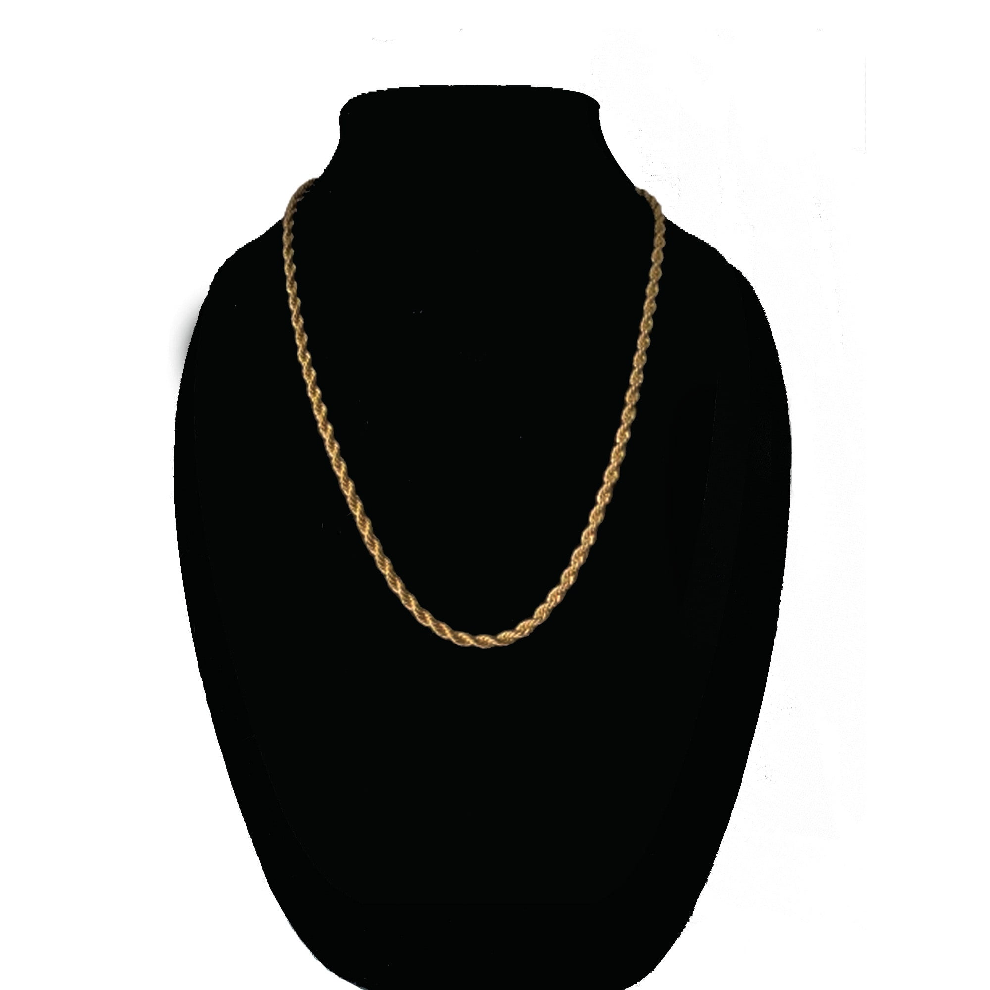 14kt Bonded Gold Chain Necklace, Rope Chain Nugget Cross Necklaces for Women and Men, Best Christmas Gift for, Her, Him - 14kt Bonded Gold Jewelry by Artisan Jeweler