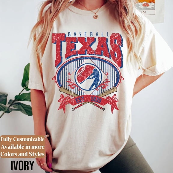 Vintage Texas Baseball T-Shirt, Texas Baseball shirt Fan Gift
