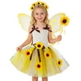 thumbnail image 2 of ZHOGXU Big Kids Girls Dress Sleeveless Suspenders Sunflower Design Mesh Comfortable Stylish Tutu Dresses For Party And Performance Yellow 6-12 Month, 2 of 9