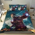 thumbnail image 1 of Iron Man Themed Bed Sheet Set Three Piece Set 53x79 Inches Comfortable And Skin Friendly Unique Design Creating A Star Studded Night, 1 of 6