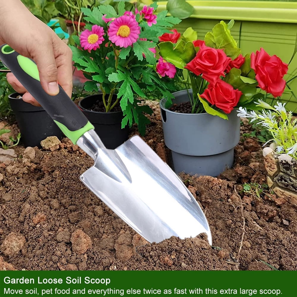 SXBBSMC 3-Piece Garden Tool Set - Cast Aluminum Hand Shovel, Trowel & Rake For Men, Women & Kids - View #10