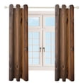thumbnail image 4 of Wood Wall Study Room Living Kitchen Bedroom For Blackout Curtain Printed 2 Panels, 4 of 6