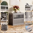 Bifanuo Dog Crate, Decorative Plastic Kennel with Locking Latch for ...