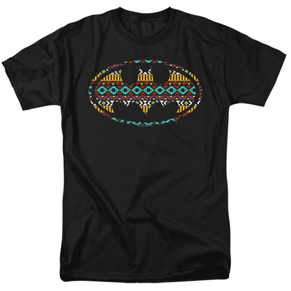 Batman Aztec Fill S/S Adult 18/1 T-Shirt Black