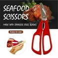 thumbnail image 2 of Stainless Steel Seafood Scissors Lobster Fish Scissors Detachable Lobster Forceps Kitchen Tool, 2 of 8
