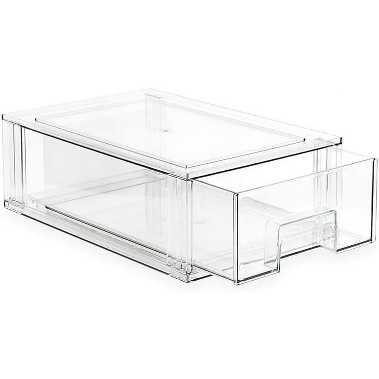 Isaac Jacobs 8-Compartment Clear Acrylic Drawer Organizer (13 L x
