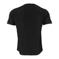 thumbnail image 4 of YLSDY Men's Slim Fit V Neck Casual Shirts Short Sleeve Blouses Muscle Longline Henley T-Shirt Stylish Gym Workout Tops Black XXL, 4 of 5