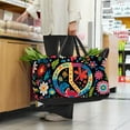 thumbnail image 6 of Peace symbol Collapsible Oxford Cloth Storage Bin: Reusable, Foldable, and Large Capacity - Ideal for Groceries, Bags, Collapsible Buckets, and Picnic Baskets, 6 of 7