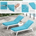 thumbnail image 2 of Pakunoda Chaise Lounge Cushions Set of 2, 72" x 21" x 4" Outdoor High-Density Foam Patio Furniture Lounger Replacement Cushions with Zipper Ties Water-Resistant for Pool, Lake Blue, 2 of 7
