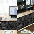 thumbnail image 6 of Extended Gaming Mouse Pad Abstract Topographic Fractal Lines Large Mousepad with Stitched Edges,Anti-Slip Rubber Base Keyboard Mouse Mat Desk Pad for Gaming Home Office 35.4 x 15.7 inches, 6 of 6