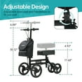thumbnail image 5 of ZENART Steerable Knee Scooter Foldable Walker for Foot Surgery Adult Crutch Alternative, Black, 5 of 8