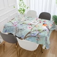 thumbnail image 5 of GZHJMY Bird Flowers Square Tablecloth, Waterproof Stain Wrinkle Resistant Washable Polyester Table Cover for Picnic Dinner Holiday Kitchen Party Decor, 60 x 60 in Home Decor, 5 of 7